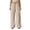 Beige, variant on Women's Versatile Elastic Waist Drawstring Pants, Relaxed Fit Casual Trousers for Lounge Travel, Lightweight Comfortable Everyday Bottoms,Camel 2XL