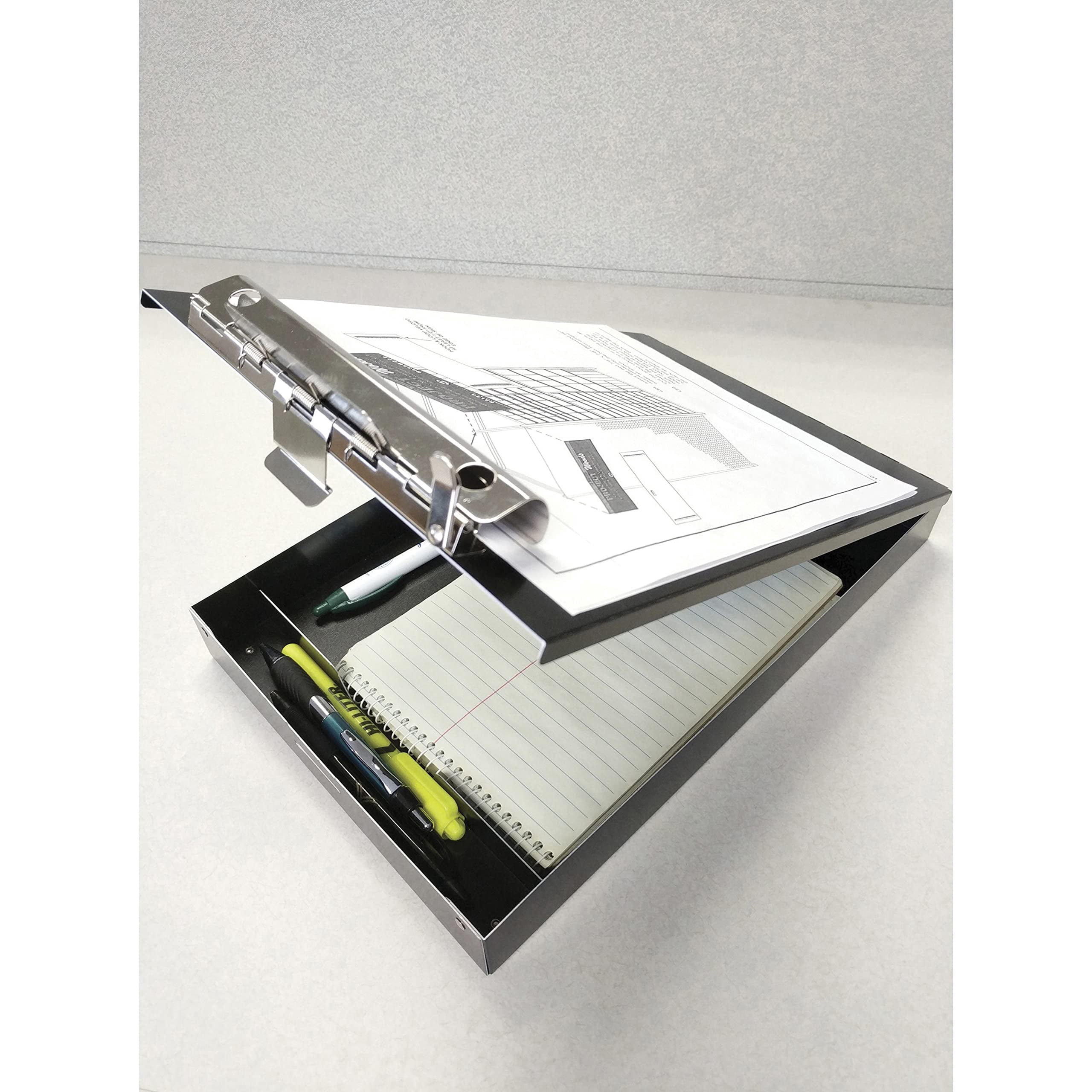 Saunders  Recycled Aluminum Storage Clipboard - Black Letter Size (11018)