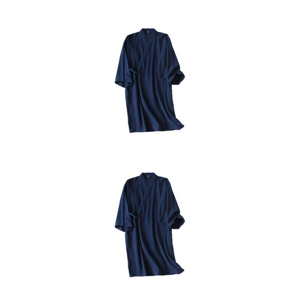 Sonducket Kimono primavera verano crepé señoras fino camisón mujeres hombres Albornoz hogar boda pijamas ropa de dormir Type9 NO9