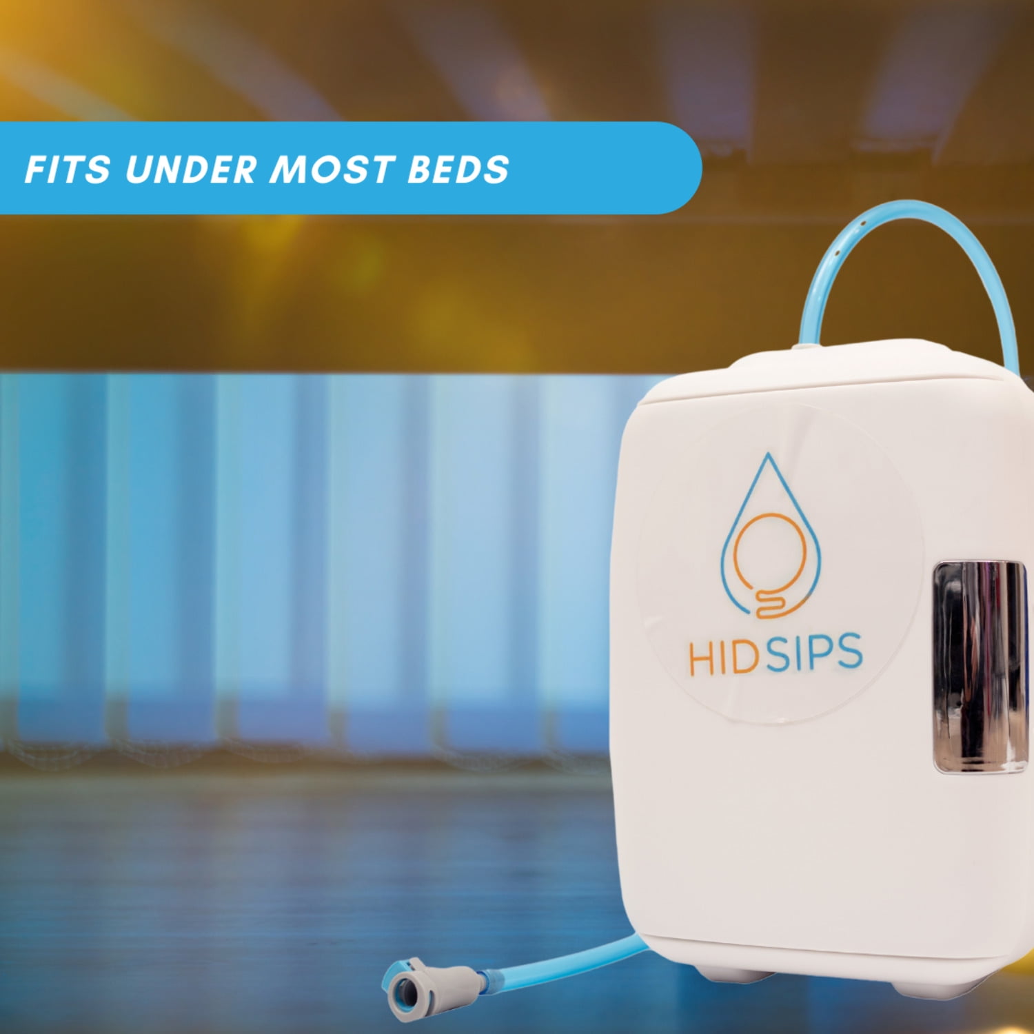 HID SIPS 4L Mini Fridge and Desktop Water Dispenser, Quick Connect attachements Beverage Cooler, 1 HID SIPS Mini fridge, 1 Beverage Storage Container, 1 Replacable 200 Gallon Water Filter