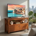 thumbnail image 5 of Demi Bonn TV Stand, TV Cabinet, 44 Inch Wooden Storage Cabinet TV Stand, for Living Room, Bedroom, Brown, 5 of 8
