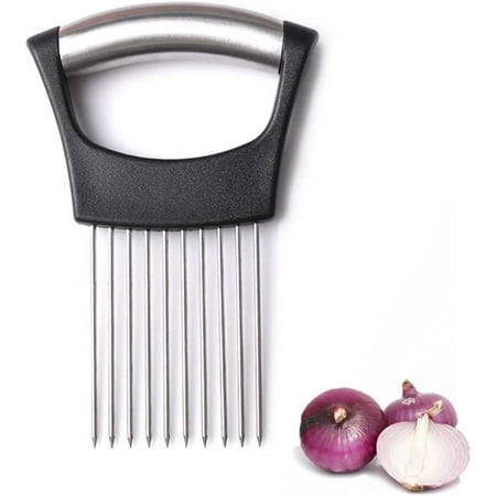 

Multifunction Onion Vegetables Slicer Cutting Loose Meat Tomato Aid Guide Holder Slicing Gadget Safe Fork Onion Cutter Food and vegetables cutting assist kitchen tools