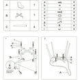 thumbnail image 4 of CangLong Modern Metal Legs Dining Chairs, Amber Transparent (Set of 4), 4 of 6