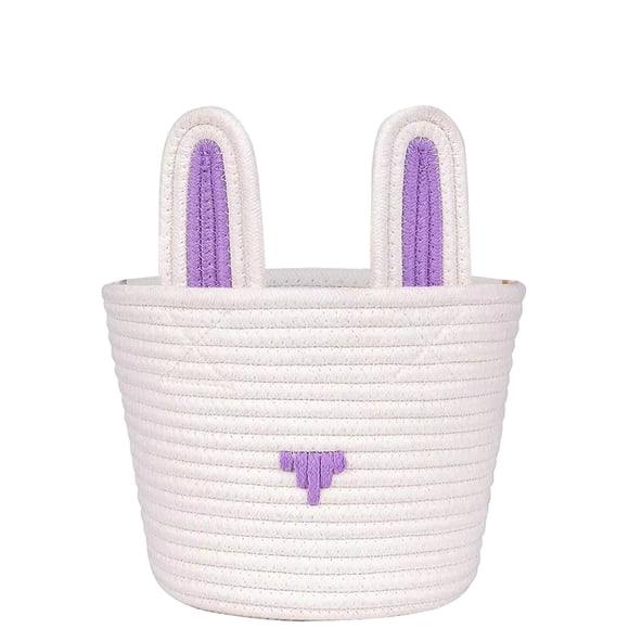 Birdeem Panier de Pâques pour Enfants 2024 Nouveau Panier de Pâques pour Filles/garçons Panier de Pâques pour Bébé avec Poignée Panier Bunny Vide Fournitures de Pâques