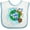 White and Blue, variant on Inktastic Earth Day Turtle Planet with Waves and Birds Boys or Girls Baby Bib
