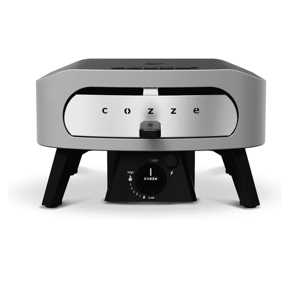 Cozze 13" Classic Portable Outdoor Pizza Oven - Fire & Stonebaked 13 Inch Pizzas in 60 Seconds - 28mbar Propane Gas Oven, Oven Door, Cordierite Pizza Stone, Built-in Thermometer, Gas Hose & Regulator