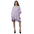 thumbnail image 5 of Moomaya Women's Short Tassel Kaftan Casual Swimwear Swimsuit Cover Up Short Beach Caftan Dress, 5 of 7