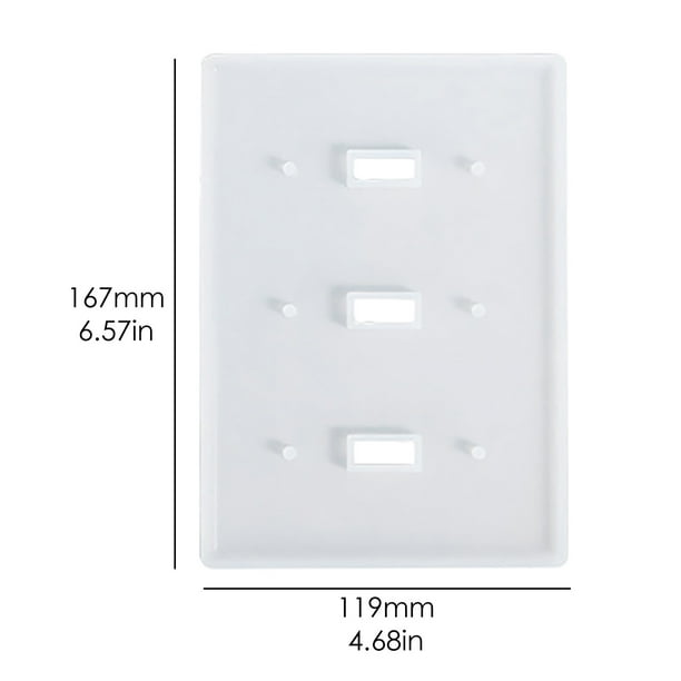 Miarhb Silicone Mould Resin Mold Socket Panel Light Switch Cover Diy Craft Decor Com Miarhb Silicone Mould Resin Mold, 6 Panel Light Switch Cover