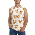 thumbnail image 2 of Lsque Squirrel Playing Print Men's Cotton Blend Sleeveless Muscle Shirts (S-3XL)- Moisture Wicking, Odor Protection, UPF 30+,X-Large, 2 of 8