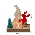 thumbnail image 3 of YOHAVEN Christmas Wooden Candle Holder Decorative Tealight Holder Rustic Table Centerpiece Candlestick Ornament for Holiday Party Fireplace Mantle, 3 of 8