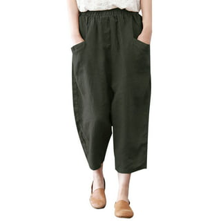 Womens Knit Capri Culottes Gaucho Wide Leg Pants - Walmart.com