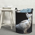 thumbnail image 6 of Rateoe White Red Cockatoo Pattern Round Laundry Hamper Basket, Tall Hamper Basket for Blanket Storage, Nursery Clothes Hamper for Laundry in Bedroom and College Dorm-Small, 6 of 6