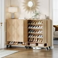thumbnail image 3 of Tribesigns 6-Tier Shoe Cabinet, Wood Entryway Shoe Organizer Cabinet for Living Room, Natural, 3 of 6