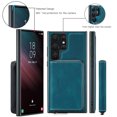 thumbnail image 4 of Allytechgroup for Samsung Galaxy S25 Ultra Case, Vegan PU Leather Anti-Scratch Magnetic Detachable Wallet Zipper Purse Stand Case with Card Slots for Samsung Galaxy S25 Ultra, Blue, 4 of 7