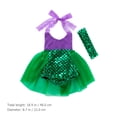 thumbnail image 4 of 1 set Baby Girls Skirt Lace tirantes de encaje vestido de mameluco con banda para la cabeza, 4 of 5