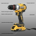 thumbnail image 5 of Euur 21V MAX Brushless Cordless Drill Set, Power Drill Kit with Battery and Charger, 3/8-Inch Keyless Chuck, Variable Speed, 18 Position and 26pcs Drill Bits (Yellow), 5 of 7