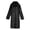 Black, variant on Men Long Faux Fur Overcoat - Lapel Long Sleeve Windproof Open Front Coat Thickened Warm Imitation Fur Outwear