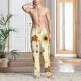 thumbnail image 2 of Susaid Watercolor Bee Honey Honeycomb Bee Print Mens Pajama Pants Set Sleep & Lounge Pants, PJ Bottoms with Pockets and Button Fly-Medium, 2 of 6