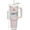 thumbnail image 3 of 40oz Stainless Steel Cup Double Insulated Automobile Cup With Handle Bingba Beer Cup 40oz Glass Mug Set with (AA-Pink, One Size), 3 of 5