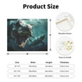 thumbnail image 2 of Lsque Underwater Dinosaur Shark Print Wall Art – Decorative Picture for Living Room, Bedroom, and Office (Horizontal), 2 of 6