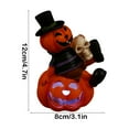 thumbnail image 3 of Halloween Pumpkin LED Light with Cat Figurine – Multicolored Resin Night Lamp for Halloween Decorations, Table Centerpiece & Party Atmosphere, 3 of 5