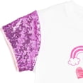 thumbnail image 2 of Jojo Siwa Girls' Sequin Short Sleeve T-Shirt (White/Pink, M-7/8), 2 of 3