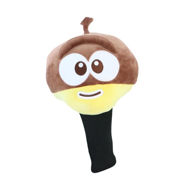 Funda de madera para palo de golf con forma de cabeza de animal, ligera y divertida, para transportar. Marrón