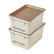 thumbnail image 1 of Caja de almacenamiento apilable de estilo crema, organizador de juguetes y refrigerios, caja de almacenamiento de ropa, caja de almacenamiento de escritorio con tapa, 1 of 6