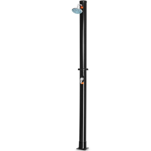 Gymax 7.2 FT Solar Heated Shower Spa Poolside Beach Hot/Cold Base 5.5 Gallon Outdoor