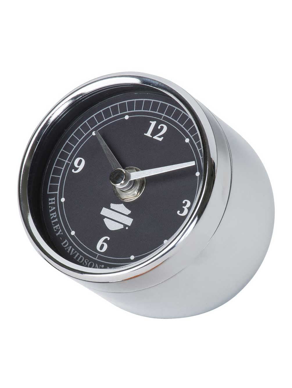 HarleyDavidson Speedometer Desk Clock, Chrome Plated 3.375 in. HDL
