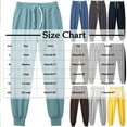thumbnail image 2 of Men's Cotton Drawstring Sweatpants Breathable Loose Running Active Solid Colors Sports Pants, 2 of 5