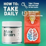 MaxBrain Powder Advanced Formula Supplement to Support Active Lifestyle 150 Servings