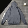 thumbnail image 2 of YOIAVAIOY Mens Solid Zip Up Hoodies Lightweight Athletic Fleece Hooded Sweatshirts Casual Daily Wear Outdoor Running Jackets Dark Gray S, 2 of 4
