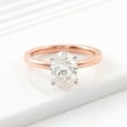 thumbnail image 6 of solitaire jewels 2.5CT Oval Moissanite Solitaire Engagement Ring For Women, 18K Rose Gold, 6 of 7