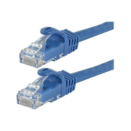 UPC: 0757901811708 | Monoprice FLEXboot Series – Patch cable – RJ-45 (M) to RJ-45 (M) – 20 ft – UTP – CAT 5e – snagless  stranded – blue