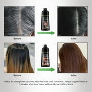 HailiCare Coconut Oil Essence Hair Color Shampoo Moisturizing Hair Dye Shampoo,500ml (Black)