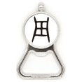 thumbnail image 1 of La inscripción Apellido caracter chino Zhou Acero inoxidable Metal cerveza tapa sacacorchos, 1 of 3