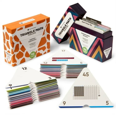 Think Tank Scholar Triangle Math Flash Cards All Facts Addition Subtraction Multiplication Division
