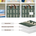 thumbnail image 4 of Yayeee Foldable Storage Basket for Shelves with Handles Set of 2 Waterproof Cloth Bins, Dark Green Leaves, 4 of 7