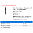 thumbnail image 2 of Rear Shock Absorber - Compatible with 1987 - 1991 Isuzu Trooper 1988 1989 1990, 2 of 2