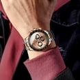thumbnail image 6 of POEDAGAR Luxury Watch For Men Chronograph Waterproof Luminous Date Man Wristwatch Stainless Steel Men's Watches Quartz Clock box, 6 of 10
