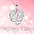 thumbnail image 5 of Angel Wings Necklace 925 Sterling Silver Guardian Angel Wings Pendant Necklace Birthstone Necklace for Women  Christmas Jewelry Gifts, 5 of 10