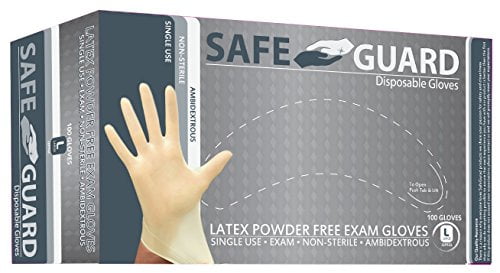 safeguard latex powder free gloves