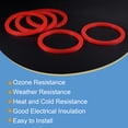 thumbnail image 4 of Unique Bargains Rondelle Plate en Caoutchouc de Silicone DN100 de 4 Pieds Connecteur Rapide Joint Rouge, Lot de 5, 4 of 5