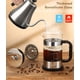 thumbnail image 3 of Cafetera de prensa francesa – Prensa de café de vidrio clásica de 21 onzas, cafetera de vidrio de borosilicato resistente al calor con filtros de desmontaje de 4 niveles, cafetera portátil de preparac, 3 of 5