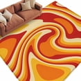 thumbnail image 6 of Orange Yellow Area Rug 5x7 Washable Rug Non Slip Modern Ombre Abstract Aesthetic Art Large Area Rug Soft Stainresistant Indoor Floor Carpet for Living Room Bedroom Home Office Dining Room Nursery, 6 of 8
