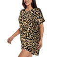 thumbnail image 2 of Picia Leopard Print Pajamas Sets for Women Soft Short-Sleeved Pjs with Lounge Shorts Two Piece Sleepwear-3X-Large, 2 of 9