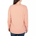 thumbnail image 3 of Seven7 Women's High-Low Hem Super Soft Waffle Knit Crew Pullover Top (Peach Cargo, M), 3 of 3