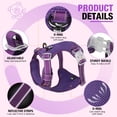 thumbnail image 5 of Jewyow No Pull Dog Harness - Dog harness for small dogs,Reflective Adjustable Pet Vest with Handle & Breathable Mesh,Purple, XS, 5 of 9