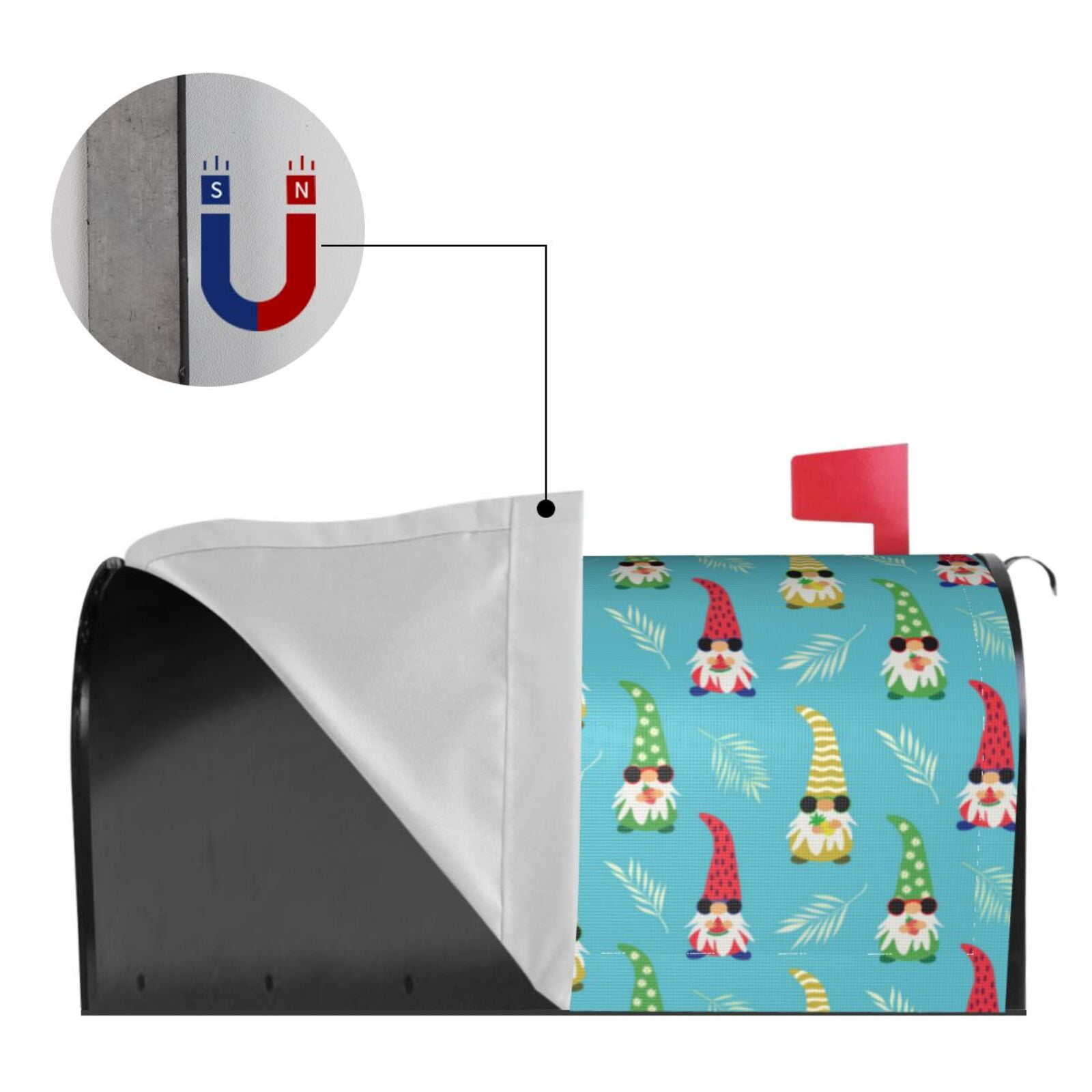 Kdxio Magnetic Mailbox Cover 25.5x21 in Mailbox Cover Outdoor Decoration Holiday Mailbox Covers for Home Garden Yard-25.5x21 in
